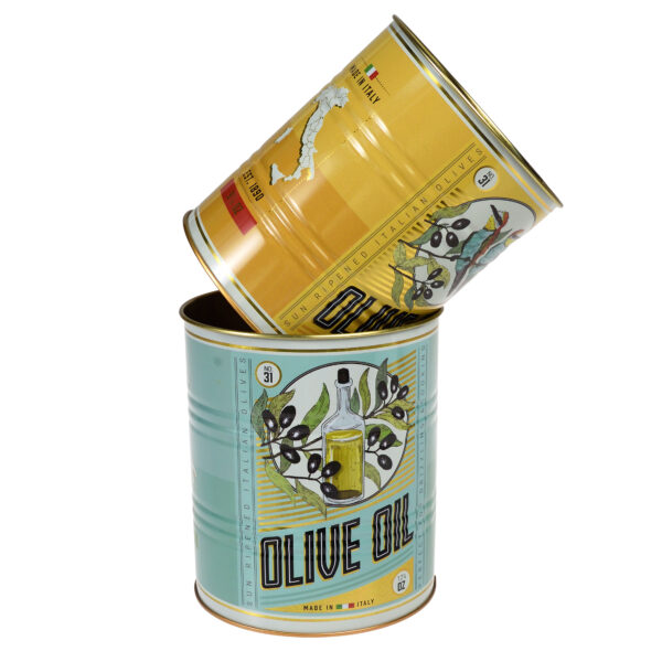 Rex London Voorraad Blikken Set van 2 Olive Oil