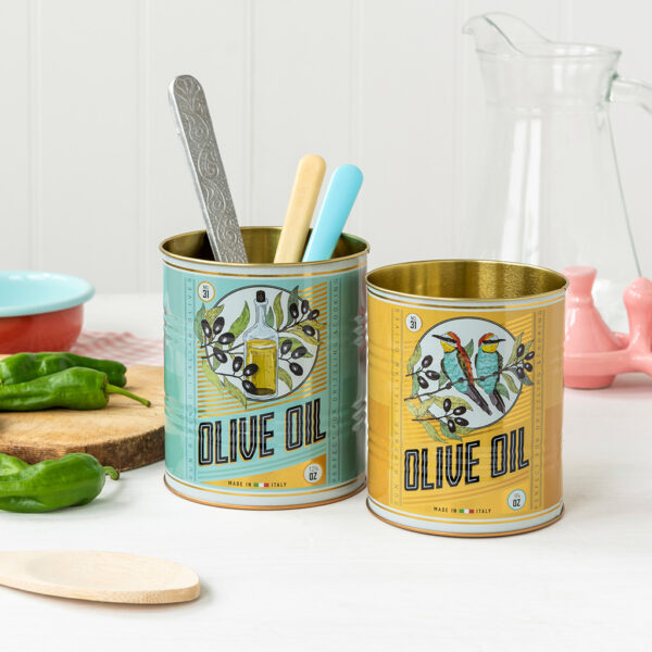 Rex London Voorraad Blikken Set van 2 Olive Oil