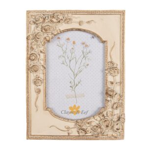 Clayre & Eef Fotolijst 10x15 cm Beige Goudkleurig