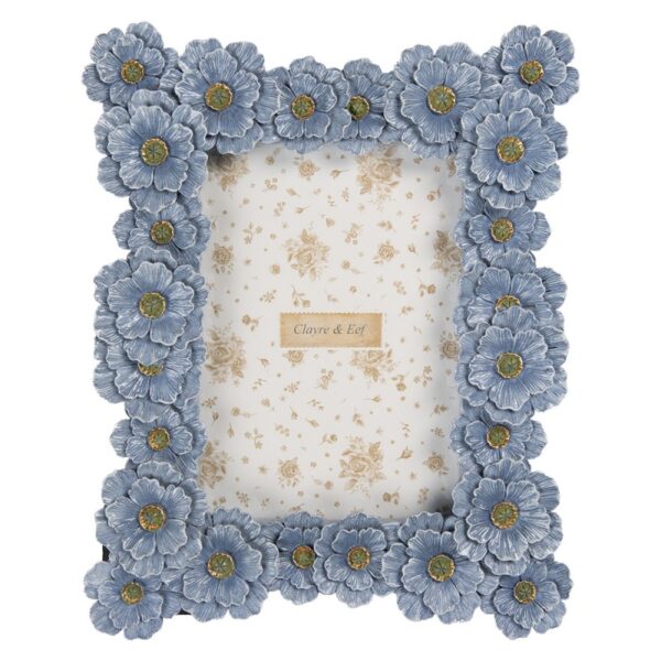 Clayre & Eef Fotolijst 13x18 cm Blauw Kunststof