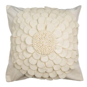 Kussenhoes Beige Vierkant Bloem