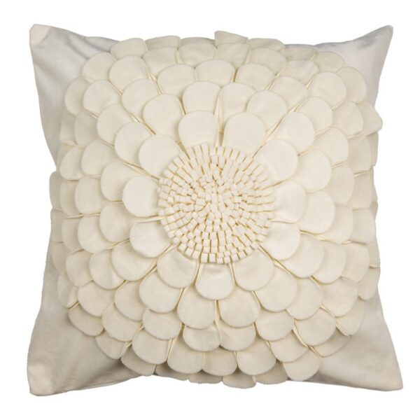 Kussenhoes Beige Vierkant Bloem