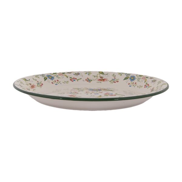 Onderbord Beige Metaal Bloemen