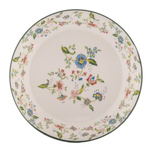 Onderbord Beige Metaal Bloemen