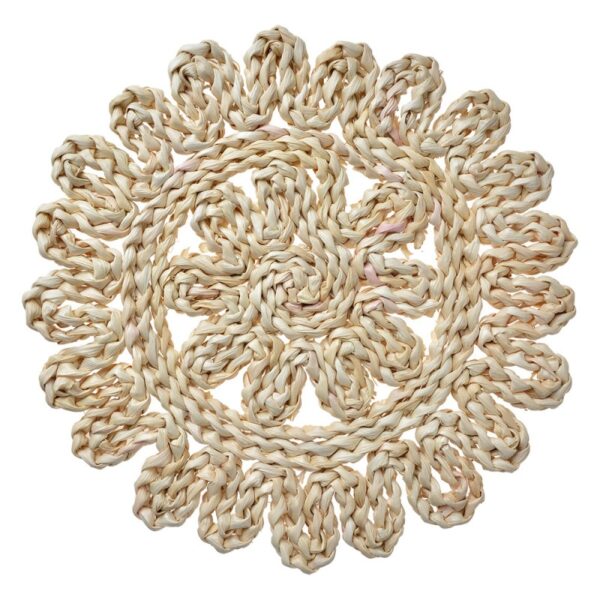 Placemat Ø 30 cm Beige Stro Tafelmat