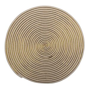 Clayre & Eef Placemat Riet Ø 51x1 cm Wit Geel