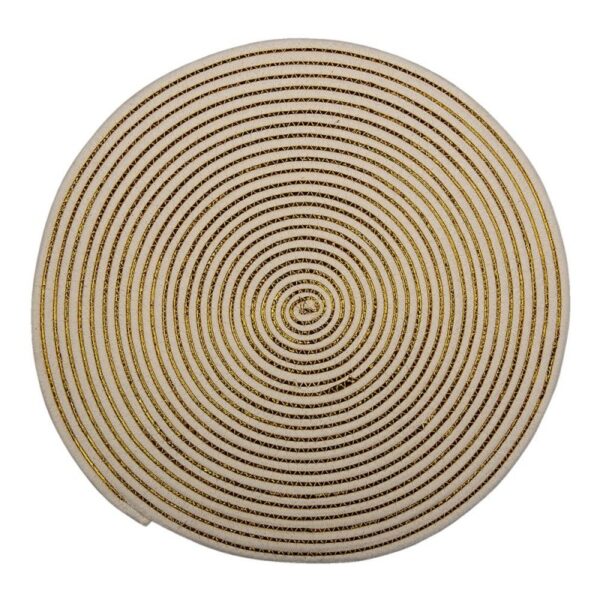 Clayre & Eef Placemat Riet Ø 51x1 cm Wit Geel