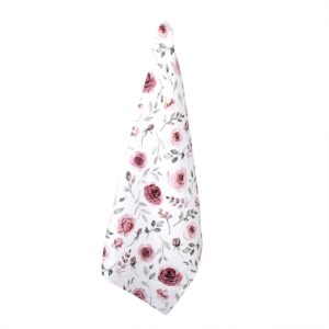 Theedoek Wit Roze Katoen Rechthoek Rozen