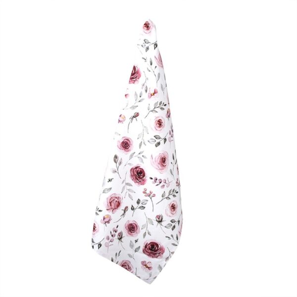 Theedoek Wit Roze Katoen Rechthoek Rozen