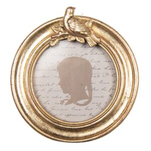 Clayre & Eef Fotolijst Ø 8 cm Goudkleurig