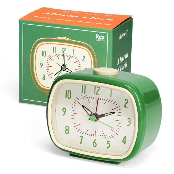 Rex London - Retro wekker 'Classic' - Groen - Afbeelding 6