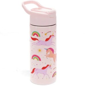 Drinkfles roestvrijstaal met drinktuit Unicorn / Eenhoorn van Rex London