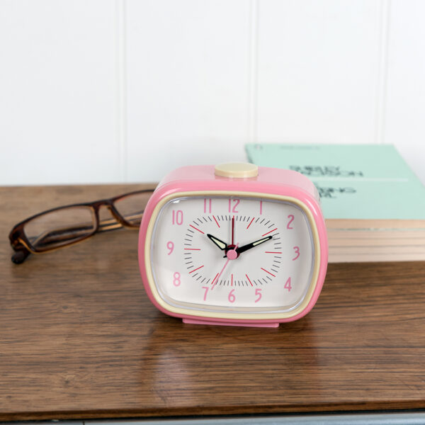 Rex London - Retro wekker 'Classic' - Roze - Afbeelding 6