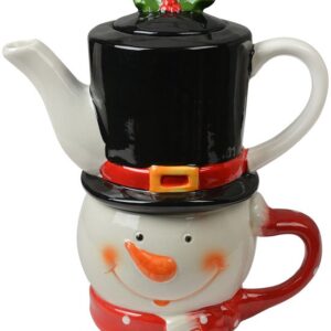 Clayre & Eef Tea for One Sneeuwpop 525 ml Wit Keramiek