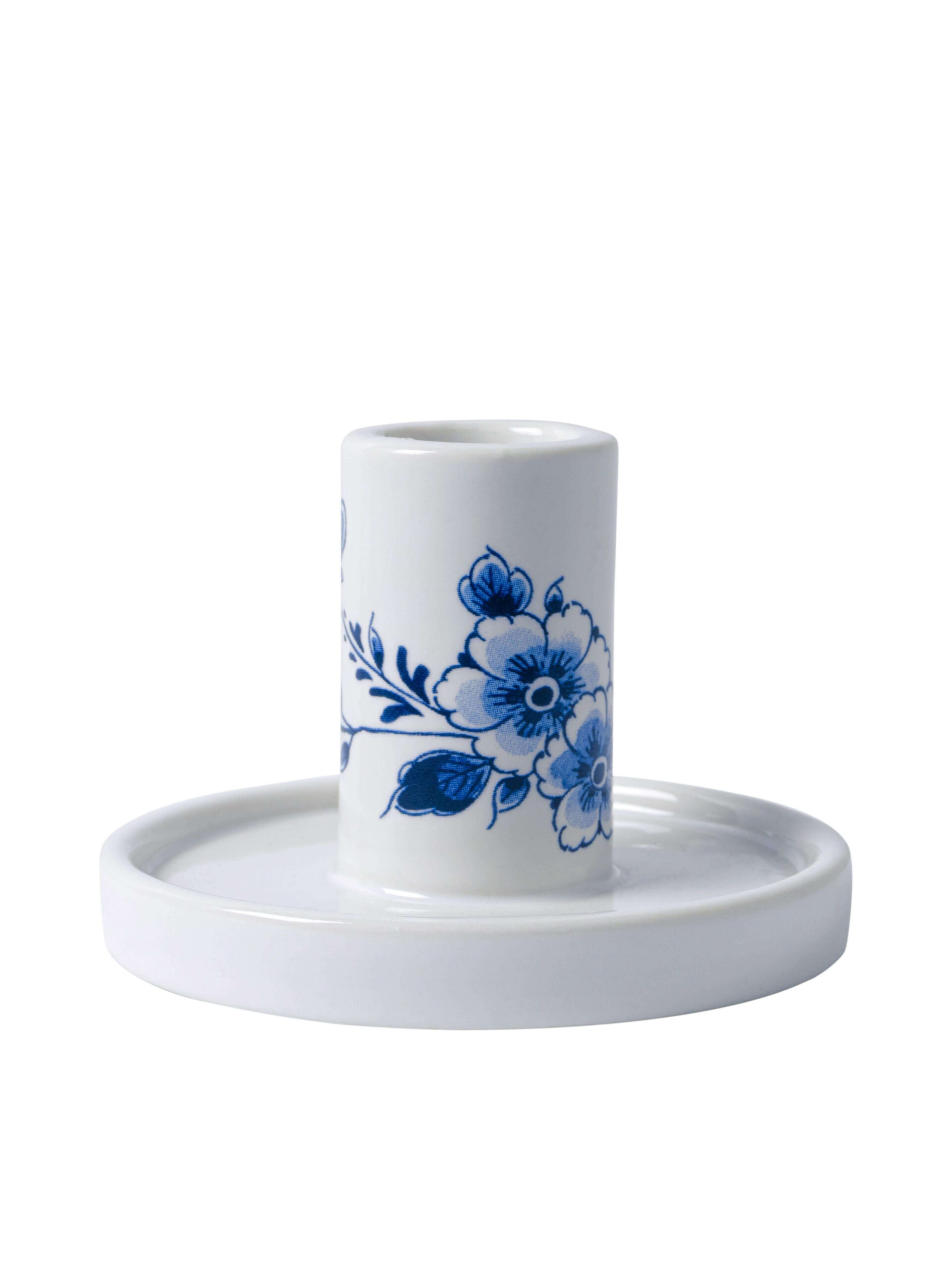 Heinen Delfts Blauw - Kandelaar - Bloem