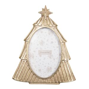 Clayre & Eef Fotolijst Kerstboom 10x15 cm Goudkleurig