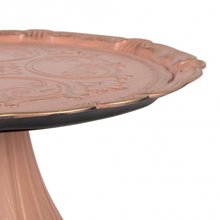 Clayre & Eef Taartplateau op Voet Ø 33x14 cm Roze Kunststof - Afbeelding 2