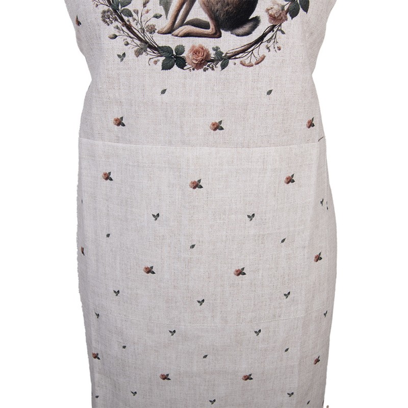 Clayre & Eef Keukenschort 70x85 cm Beige Katoen Paashaas - Afbeelding 3