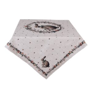 Clayre & Eef Tafelkleed 100x100 cm Beige Katoen