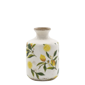 Chic Antique Limone Fles / Vaas met Citroenenmotief