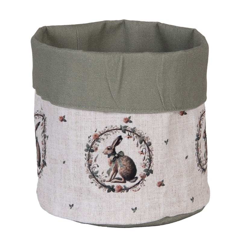 Clayre & Eef paas Broodmand Ø 15x16 cm Beige Katoen