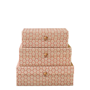 Chic Antique Set van 3 Vintage Opbergboxen – Decoratieve Opbergdozen – Franse Landelijke Stijl